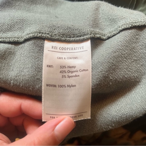 REI Olive Green Drawstring Hoodie - Picture 8 of 9